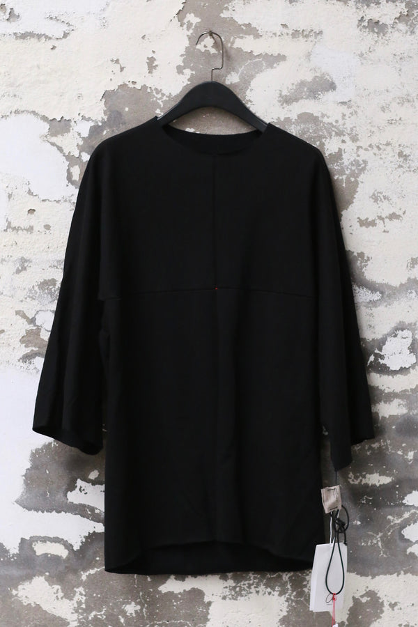 m.a+ Maurizio Amadei Extra Wide Sleeve One-Piece T-Shirt MA-T411D JCKM-BLACK